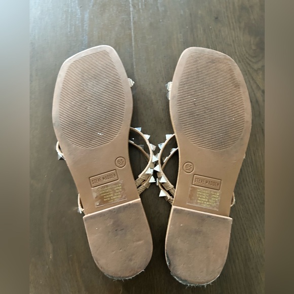 Steve Madden Skylar studded flat sandals strappy nude silver - Picture 10 of 11